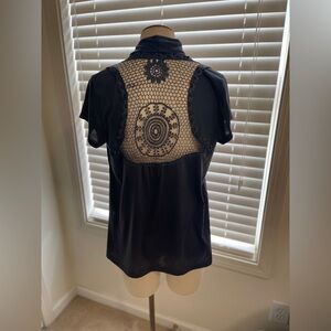 Like new condition Gray cover up with beautiful design on back size large